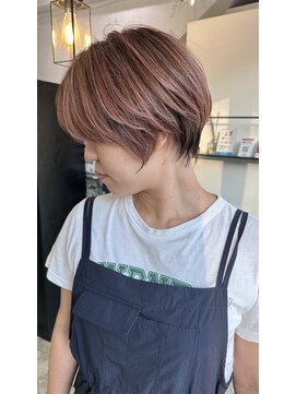 ビビッド(vivid) ショートヘア簡単スタイリングピンクバレイヤージュ