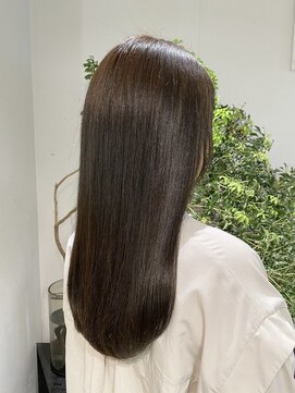 サルファ ヘアデザイン 名古屋 丸の内(S.ALPHA HAIR DESIGN) 小顔ストレートロングストレートパーマオリーブベージュ韓国ボブ