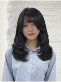 ブルーブラック×レイヤー×韓国ヘア×ワンカール【広島】