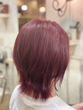 サンリサ 鴻巣店(sanRisa)&nbsp;【ブリーチ無し】ラベンダーピンク×ミディアムレイヤー