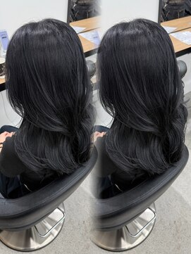 シーシンジュク 新宿南口(Sea shinjuku) ブリーチなしダブルカラー＋ブルーブラック