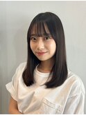 シースルーバングストレート
