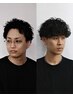 メンズカット+パーマ¥13700