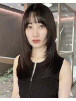 フィルムス 横浜(FILMS+) ひし形レイヤーボブハッシュ/顔周り/オリーブベージュ/横浜+