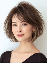 Heart's美人設計と白髪ぼかし専門店 青山表参道店 脱白髪染め/ショートヘア【ハーツ】&nbsp;白髪ぼかし脱白髪染め似合わせショートボブ40代50代60代