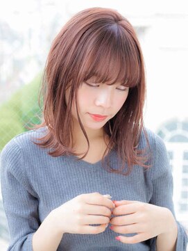 ルティア(Lutia) ボルドー 伸ばしかけ シースルーバング