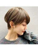 【Chill】小顔になる大人かわいいピンクベージュクールショート