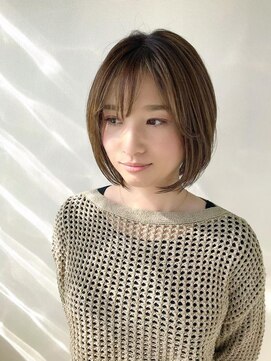 トータルビューティーハウス フラップ ミチ 野田店(total beauty house flap MICHI) 【flap MICHI島田和也】前下がりショートボブ