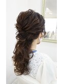 ウェーブネオハーフアップ ヘアセット