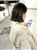 ハイライト切りっぱなしボブ