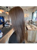 ブリーチ無しのベージュカラーで作るロングヘア