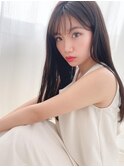 BERRY/黒髪/美髪/ロング/斜めバング/オーガニック/夏
