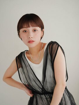 ムク 甲府(muku.) ミディアムヘア/斜めバング/グレージュカラー/甲府駅