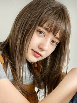 アンドレイ 表参道(andrey) デザインカラー/レイヤーカット/ウェットヘア/オリーブベージュ