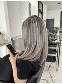  透明感抜群♪20代30代ダブルカラーブリーチグレージュアッシュ