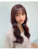 グロウ 大宮(grow) 【アキラ】#韓国風#韓国風ヘア#くびれ巻き#ピンク#ブリーチなし