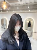 透明感グレー×韓国レイヤースタイル/YURI/博多美容室