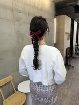 ヘアセット/編みおろし/パーティーヘア/小顔/学割