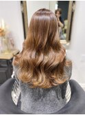 ヘーゼルベージュ【38ミリ、ウェーブ巻き】