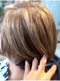 白髪ぼかしカラー,ハイライト,明るい白髪染め