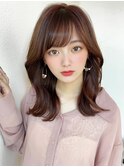 ミディアムウルフひし形シルエットひし形ボブヨシンモリ