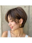 【monde】大人ショート×センターパート×暗髪カラー