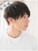 20代30代ダークアッシュ斜めバングメンズショートc新所沢