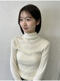 シースルーバング／2wayバング／梅田美容室／ボブスタイル