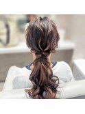 ローポニー/ポニーテール/アップヘア
