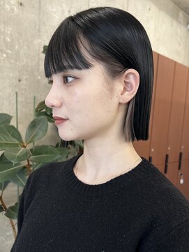 ノード(NODE) 栄黒髪垢抜け切りっぱなしボブ