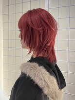 ローエ バイ デコ(Rohe by DECO)&nbsp;【廣川】残留を抑えたレッドカラー/ハッシュレイヤー/シャギー