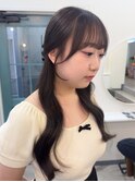 顔周りカット/ラベンダーグレージュ/くびれヘア