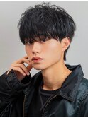 メンズ黒髪ショートマッシュ