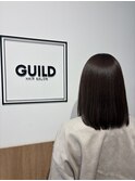 艶ブラウンのまとまりストレート