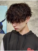 大分シャドウパーマメンズマッシュ波巻きパーマツイストパーマ