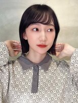 メゾンドムニ 恵比寿(Maison de MUNi)&nbsp;黒髪切りっぱなしボブ外はねボブくびれボブ韓国風ボブ/恵比寿