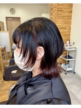 エリーザ 川越駅前店(Elisa) ばっさりボブウルフ＆インナーレッドブラウン！[川越駅]