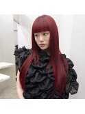 ワインレッド × ワイドバング