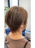 グレージュカラー白髪染め　ブリーチなしカラー