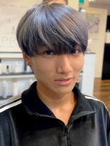 美容室 スタイルエキシティ(STYLE EKI CITY)&nbsp;デザインカラー シルバー ネイビー マッシュ 韓国風