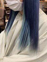 ディー エメ(D-aimer-)&nbsp;色味を合わせたインナーカラーエクステ　～ブルー編～