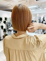 ヴェイン 渋谷(vain)&nbsp;切りっぱなしボブ/ヌーディオレンジ/大人かわいい