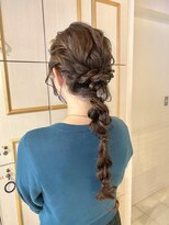 ネオリーブ チロル 横浜西口店(Neolive CiroL.)&nbsp;編みおろし ヘアセット 結婚式ヘアセット
