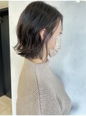 切りっぱなしボブ×イヤリングシルバー【渡辺俊弥】梅田