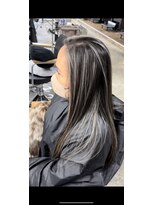 アポロ 横浜駅店(apollo)&nbsp;ハイライトバレイヤージュダブルカラーミルクティーベージュ