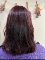 美容室 メザミー MESAMIES 暗髪ピンクブラウン暖色 ゆるふわウェーブ 髪質改善