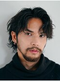 福岡天神シャドウパーマセンターパートツイストスパイラルパーマ