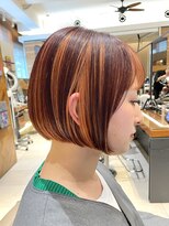 ピークアブー 原宿ハラカド(PEEK-A-BOO) パツっとボブにアンブレラカラーでアクセント