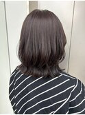 くびレイヤー/レイヤーカット/セミディ/外ハネ/ウェットヘア