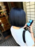 ブルーブラック×ミニボブ
